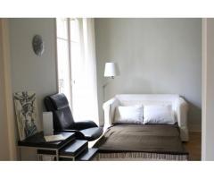 Parisian Montorgueil lifestyle in this fully furnished, 38m², 1BR apartment with balcon