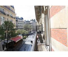 Parisian Montorgueil lifestyle in this fully furnished, 38m², 1BR apartment with balcon